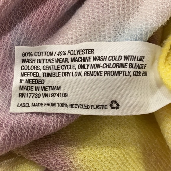 NWT Colsie Tie-Dye Sweatshirt Pullover Workout Lounge XL Sold Out - Picture 5 of 5